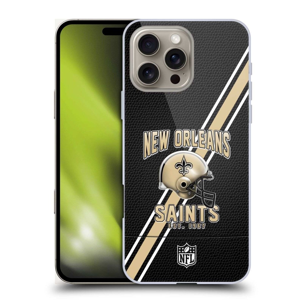 NEW ORLEANS SAINTS(NFL) ニューオーリンズセインツ ニューオーリンズセインツ - Football Stripes ハード case / Apple iPhoneケース - PGS